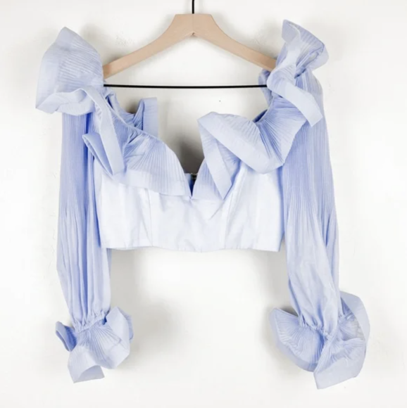 Ruffle Cropped Tops